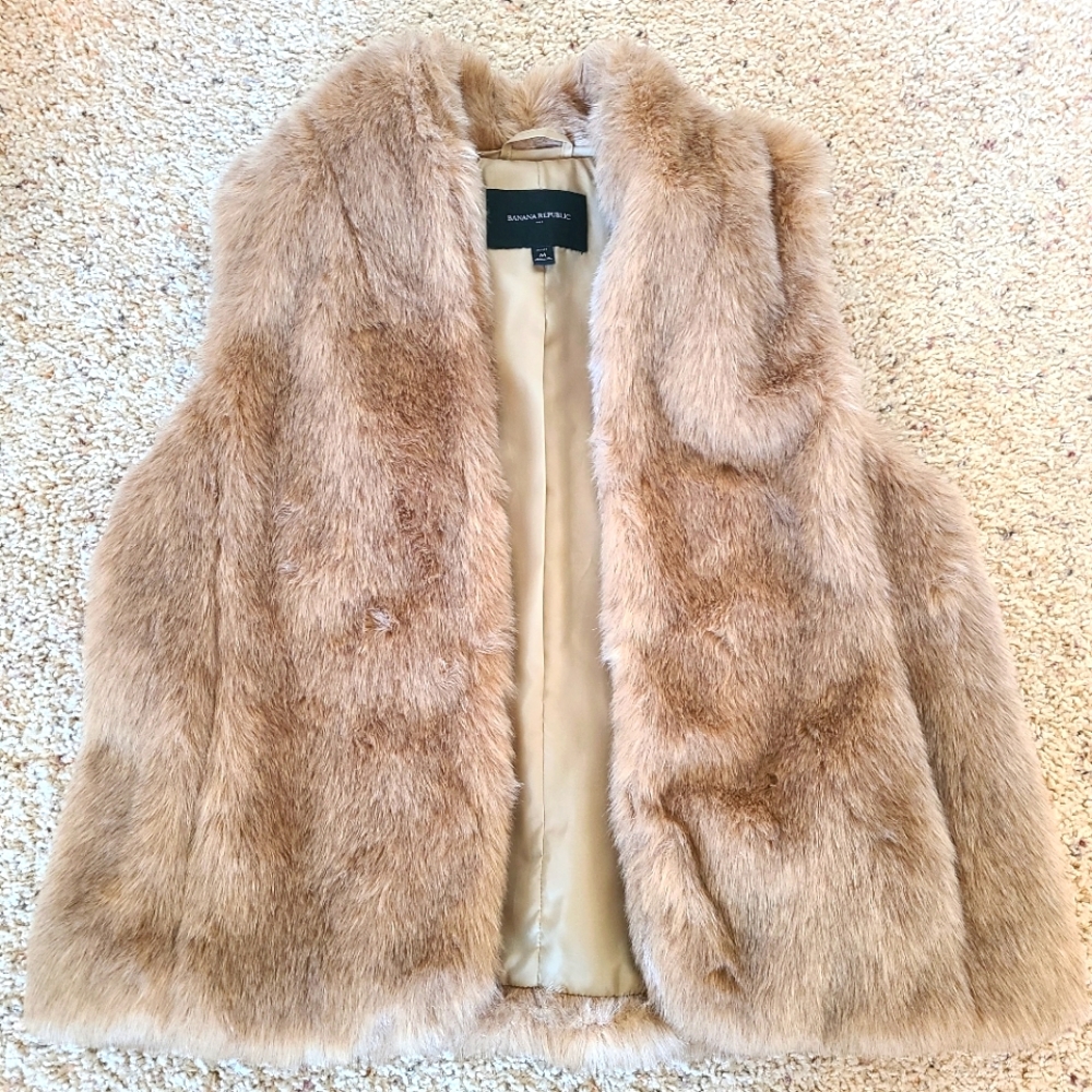 Banana Republic Faux Fur Vest